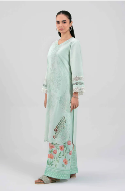 2 Piece - Digital Printed Embroidered Suit - 42601414