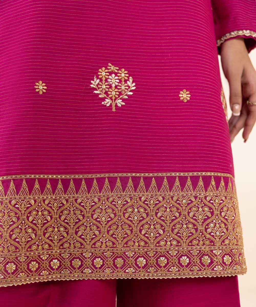 3 Piece - Embroidered Zari Khaddar Suit