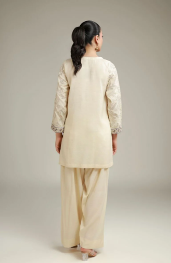 Geometric Silk Kurta